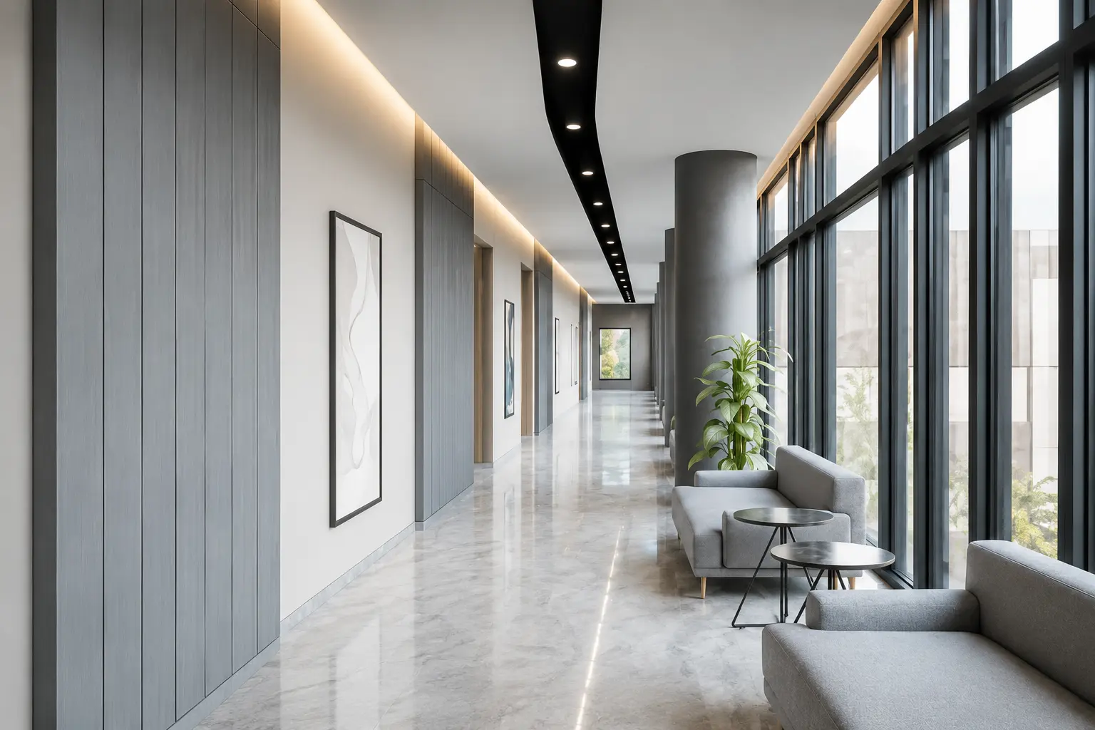Hallway Design - Architecture Visualization visualization screenshot 1